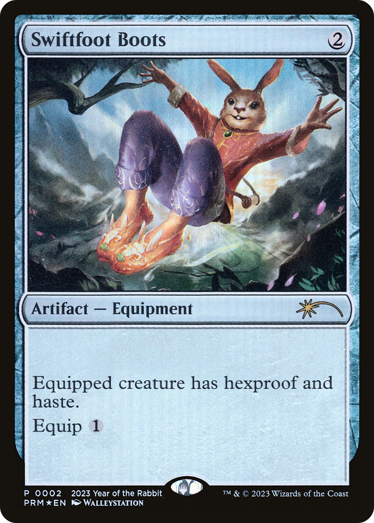 Swiftfoot Boots (PL23-004) - Year of the Rabbit 2023 Foil - Premium MTG Single from Wizards of the Coast - Just $3.21! Shop now at Game Crave Tournament Store