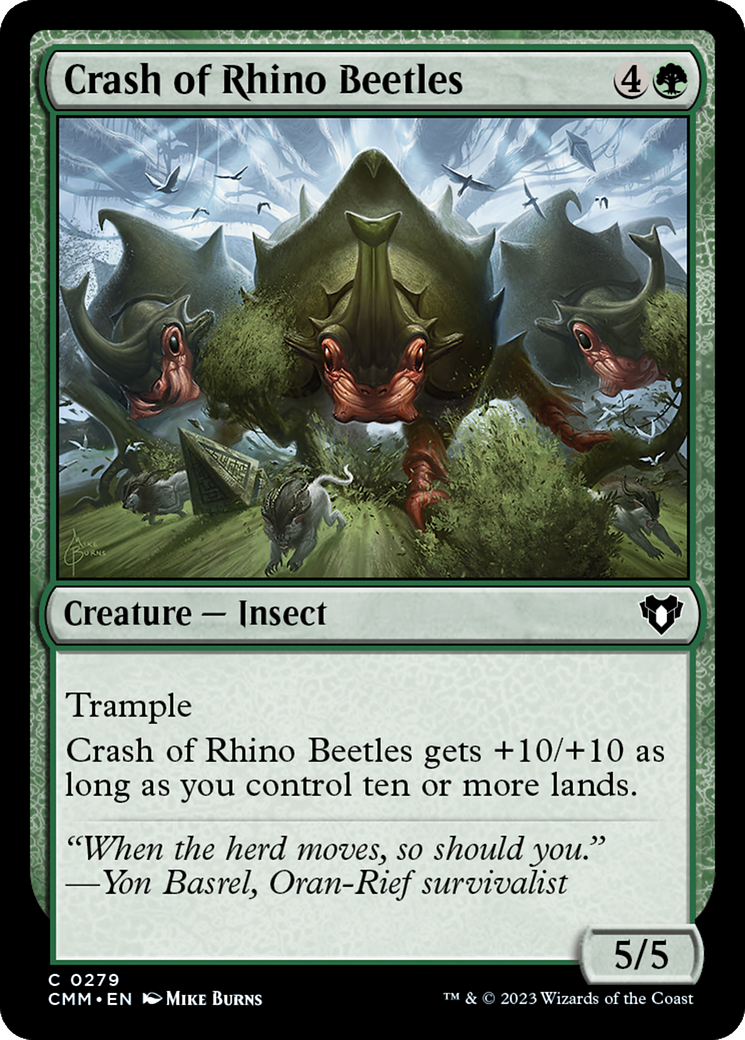 Crash of Rhino Beetles (CMM-279) - Commander Masters - Premium MTG Single from Wizards of the Coast - Just $0.25! Shop now at Game Crave Tournament Store