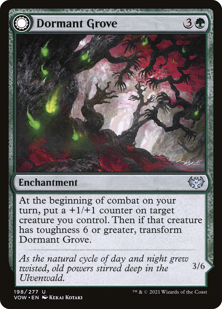 Dormant Grove // Gnarled Grovestrider (VOW-198) - Innistrad: Crimson Vow: (Double Faced Transform) - Premium MTG Single from Wizards of the Coast - Just $0.25! Shop now at Game Crave Tournament Store