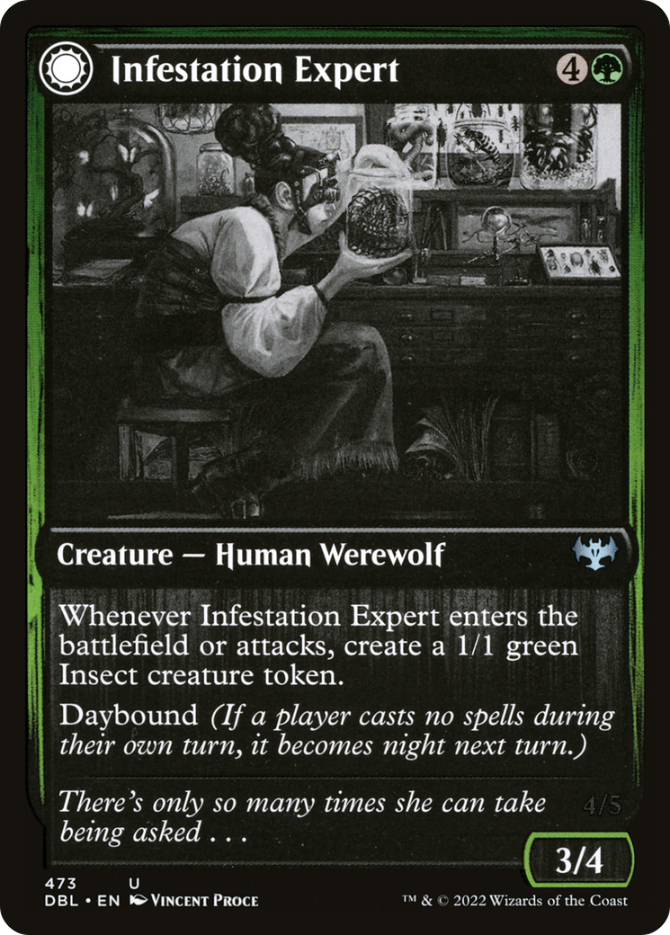 Infestation Expert // Infested Werewolf (DBL-473) - Innistrad: Double Feature: (Double Faced Transform) - Premium MTG Single from Wizards of the Coast - Just $0.08! Shop now at Game Crave Tournament Store