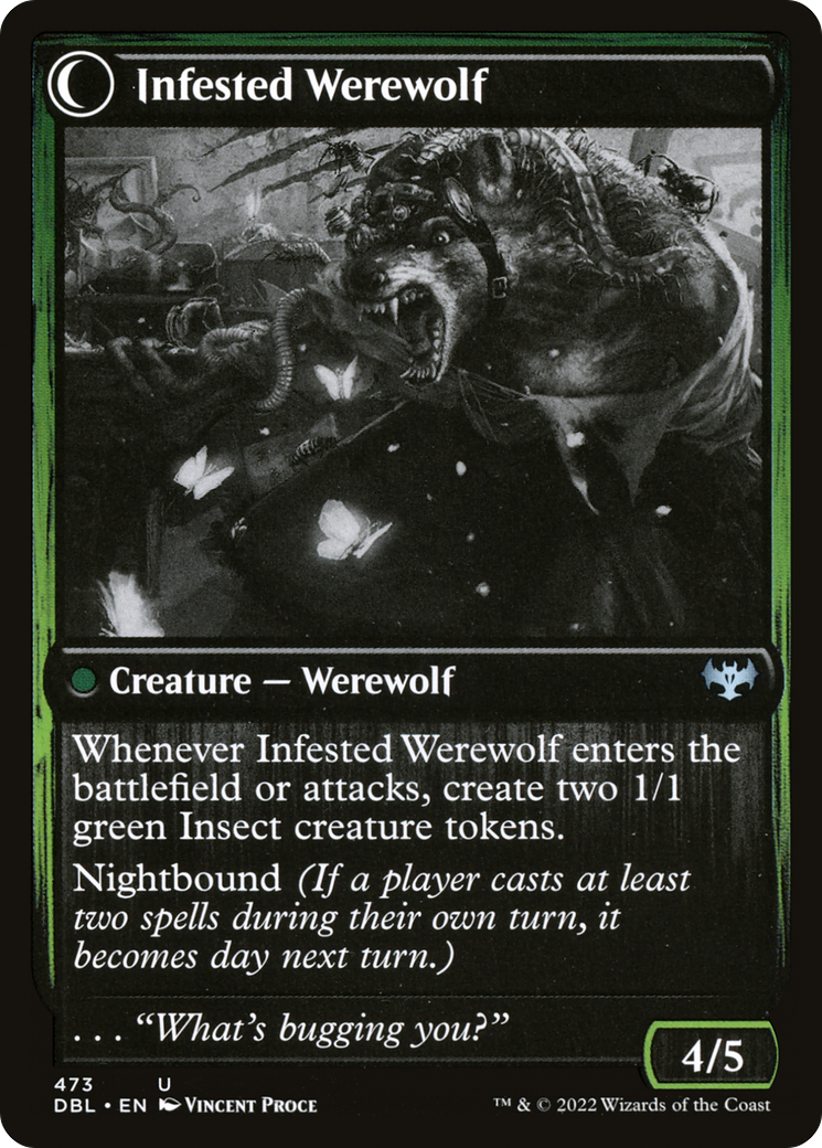 Infestation Expert // Infested Werewolf (DBL-473) - Innistrad: Double Feature: (Double Faced Transform) - Premium MTG Single from Wizards of the Coast - Just $0.08! Shop now at Game Crave Tournament Store