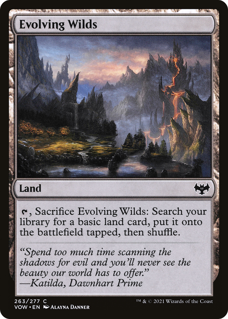 Evolving Wilds (VOW-263) - Innistrad: Crimson Vow Foil - Premium MTG Single from Wizards of the Coast - Just $0.08! Shop now at Game Crave Tournament Store