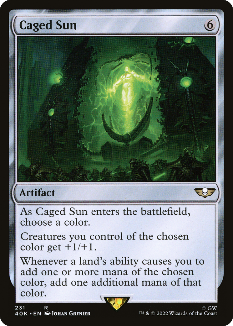 Caged Sun (40K-231) - Warhammer 40,000 Commander - Premium MTG Single from Wizards of the Coast - Just $3.34! Shop now at Game Crave Tournament Store
