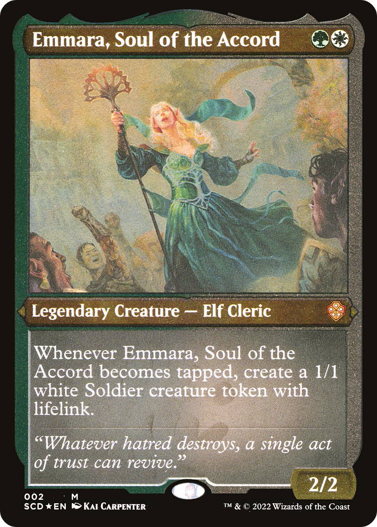 Emmara, Soul of the Accord (SCD-002) - Starter Commander Decks Etched Foil - Premium MTG Single from Wizards of the Coast - Just $0.25! Shop now at Game Crave Tournament Store