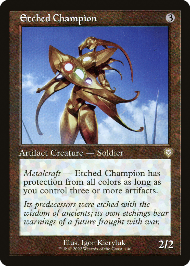 Etched Champion (BRC-140) - The Brothers' War Commander - Premium MTG Single from Wizards of the Coast - Just $0.08! Shop now at Game Crave Tournament Store