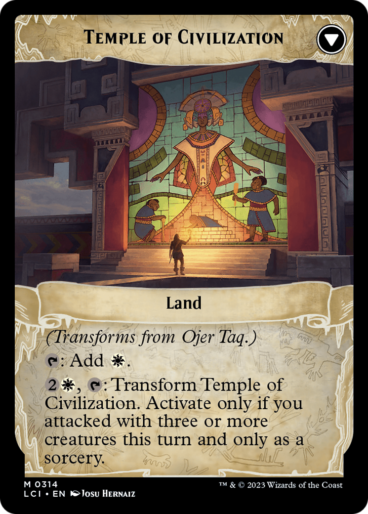 Ojer Taq, Deepest Foundation // Temple of Civilization (LCI-314) - The Lost Caverns of Ixalan: (Showcase) - Premium MTG Single from Wizards of the Coast - Just $7.19! Shop now at Game Crave Tournament Store