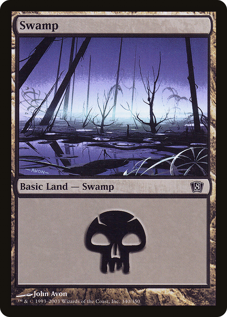 Swamp (8ED-340★) - Eighth Edition Foil - Premium MTG Single from Wizards of the Coast - Just $0.18! Shop now at Game Crave Tournament Store
