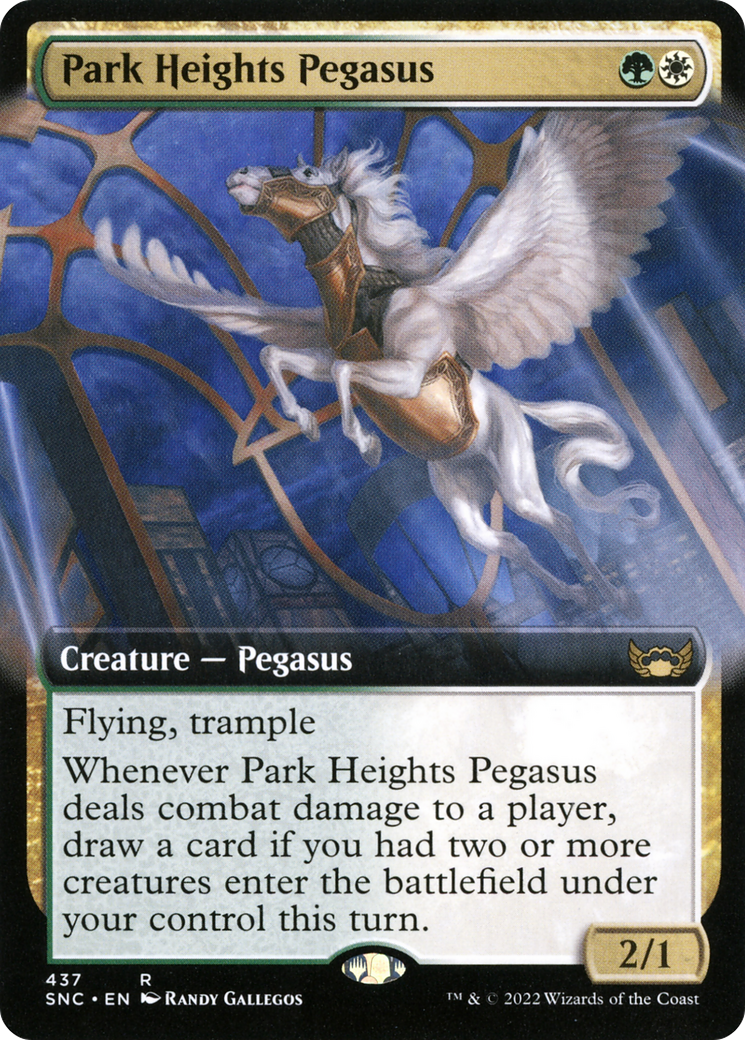 Park Heights Pegasus (SNC-437) - Streets of New Capenna: (Extended Art) Foil - Premium MTG Single from Wizards of the Coast - Just $0.08! Shop now at Game Crave Tournament Store
