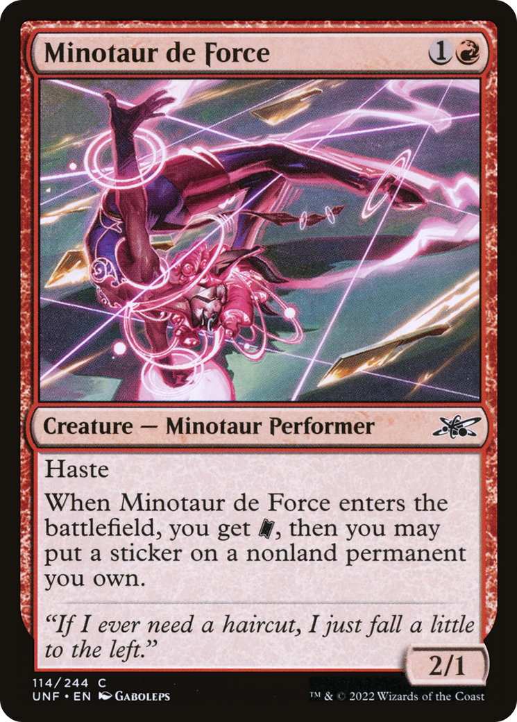 Minotaur de Force (UNF-114) - Unfinity Foil - Premium MTG Single from Wizards of the Coast - Just $0.25! Shop now at Game Crave Tournament Store