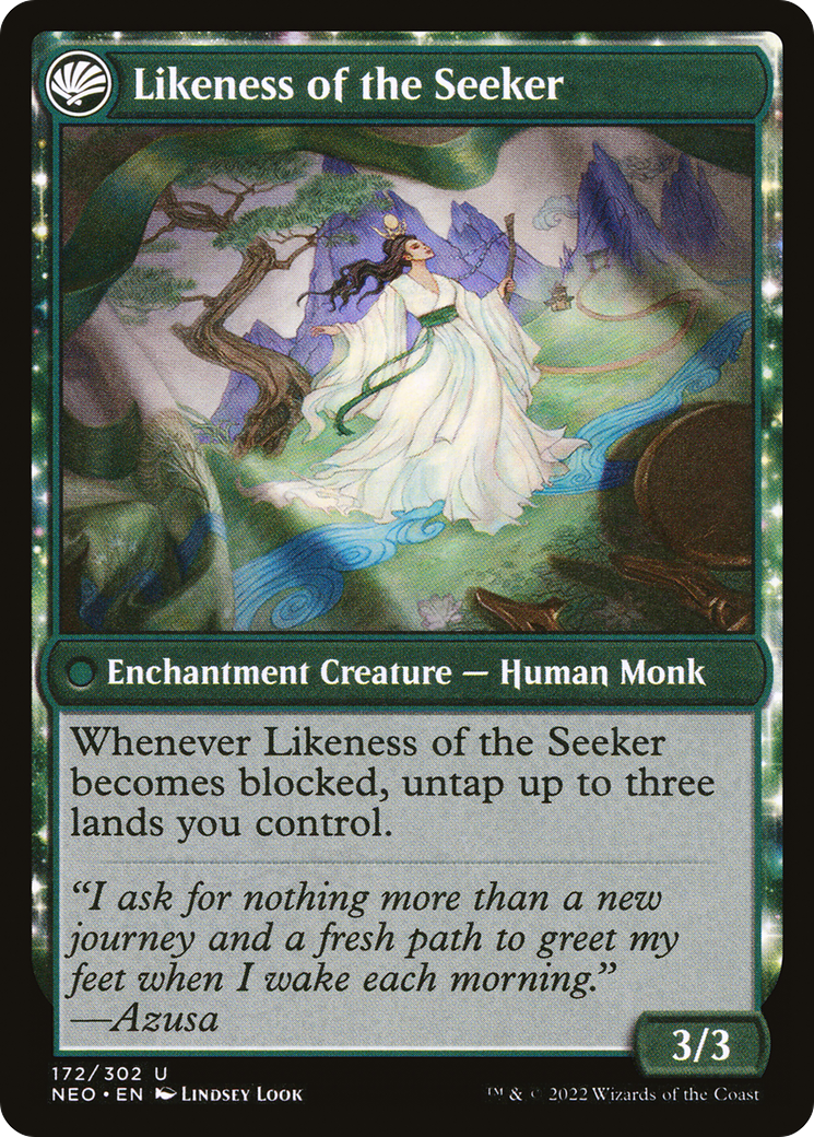 Azusa's Many Journeys // Likeness of the Seeker (NEO-172) - Kamigawa: Neon Dynasty: (fandfc) - Premium MTG Single from Wizards of the Coast - Just $0.08! Shop now at Game Crave Tournament Store