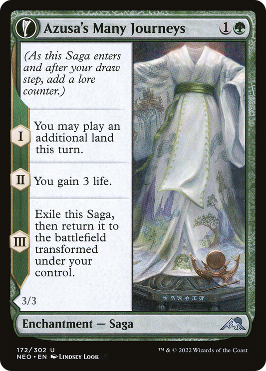 Azusa's Many Journeys // Likeness of the Seeker (NEO-172) - Kamigawa: Neon Dynasty: (fandfc) Foil - Premium MTG Single from Wizards of the Coast - Just $0.08! Shop now at Game Crave Tournament Store