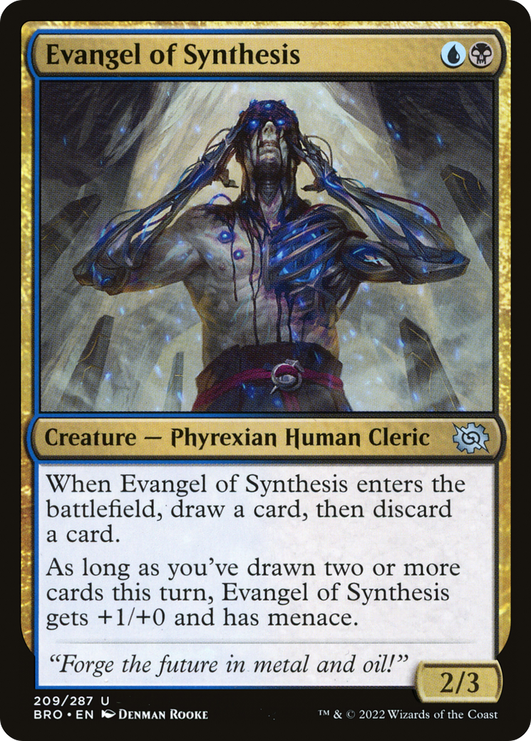 Evangel of Synthesis (BRO-209) - The Brothers' War - Premium MTG Single from Wizards of the Coast - Just $0.08! Shop now at Game Crave Tournament Store