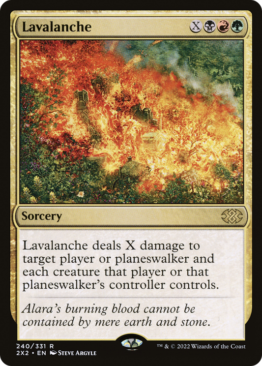 Lavalanche (2X2-240) - Double Masters 2022 Foil - Premium MTG Single from Wizards of the Coast - Just $0.09! Shop now at Game Crave Tournament Store