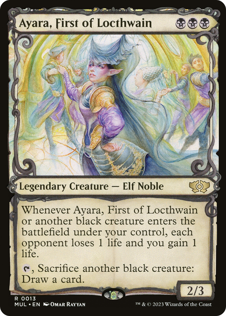 Ayara, First of Locthwain (MUL-013) - Multiverse Legends: (Showcase) - Premium MTG Single from Wizards of the Coast - Just $2.70! Shop now at Game Crave Tournament Store