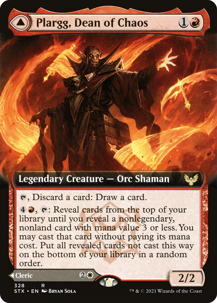 Plargg, Dean of Chaos // Augusta, Dean of Order (STX-328) - Strixhaven: School of Mages: (Extended Art) - Premium MTG Single from Wizards of the Coast - Just $0.10! Shop now at Game Crave Tournament Store
