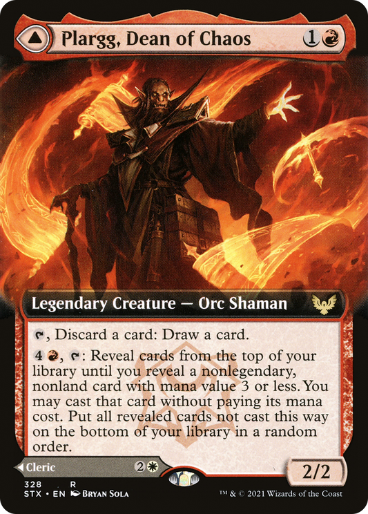 Plargg, Dean of Chaos // Augusta, Dean of Order (STX-328) - Strixhaven: School of Mages: (Extended Art) - Premium MTG Single from Wizards of the Coast - Just $0.10! Shop now at Game Crave Tournament Store