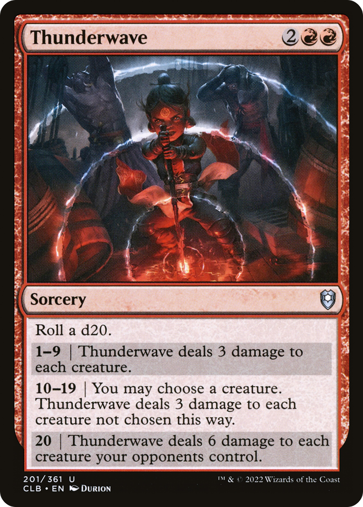 Thunderwave (CLB-201) - Commander Legends: Battle for Baldur's Gate - Premium MTG Single from Wizards of the Coast - Just $0.08! Shop now at Game Crave Tournament Store