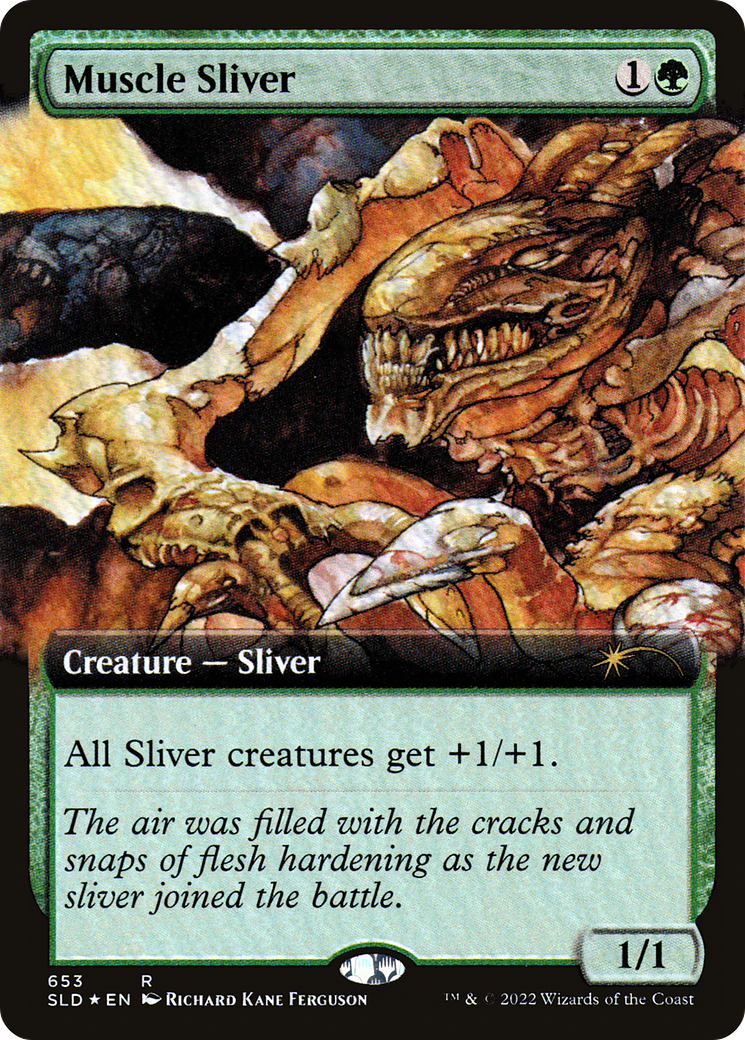 Muscle Sliver (SLD-653) - Secret Lair Drop: (Extended Art) Foil - Premium MTG Single from Wizards of the Coast - Just $0.61! Shop now at Game Crave Tournament Store