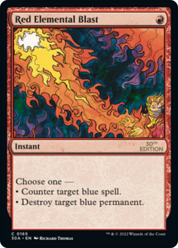 Red Elemental Blast (30A-165) - 30th Anniversary Edition - Premium MTG Single from Wizards of the Coast - Just $7.31! Shop now at Game Crave Tournament Store