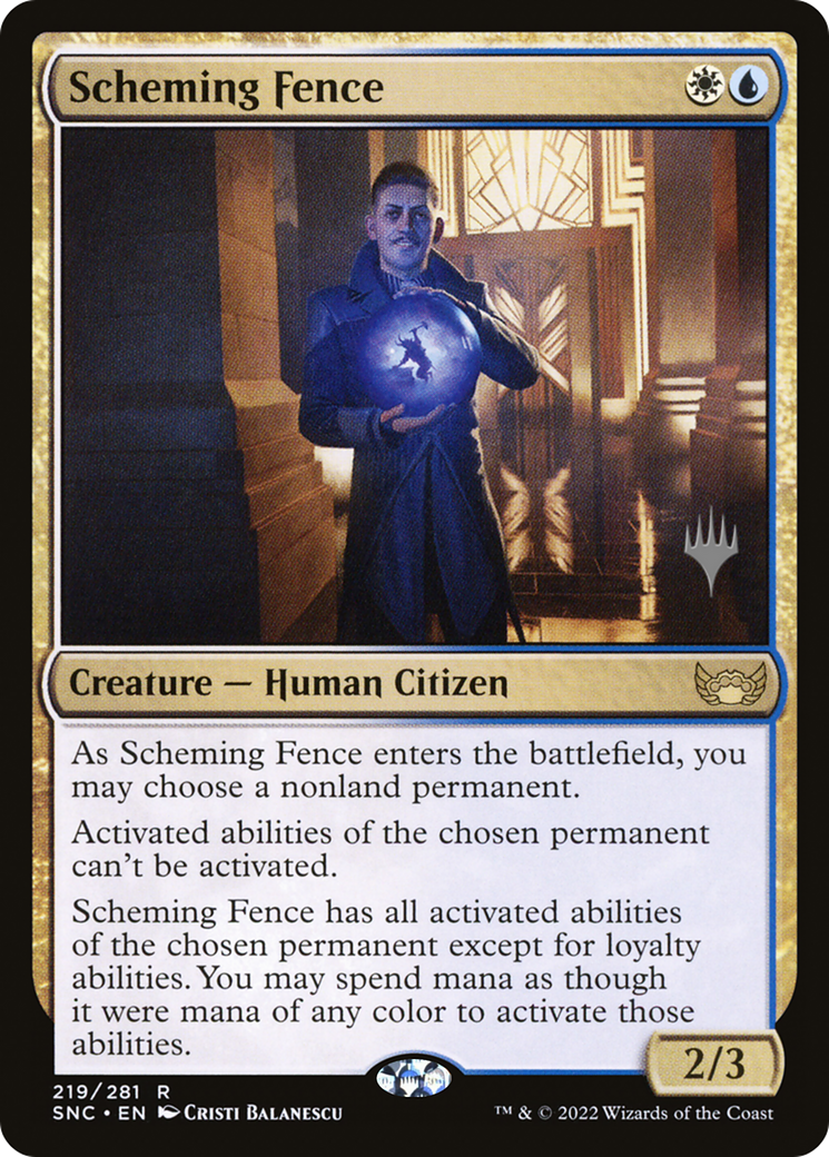 Scheming Fence (PSNC-219P) - Streets of New Capenna Promos - Premium MTG Single from Wizards of the Coast - Just $0.08! Shop now at Game Crave Tournament Store