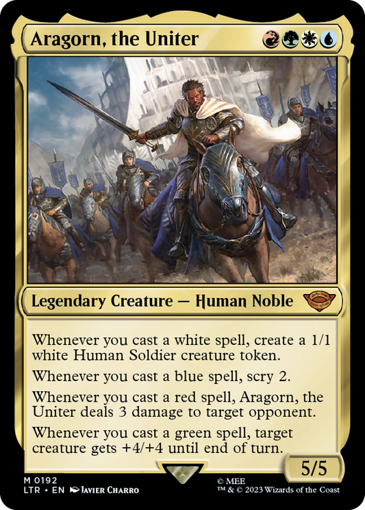 Aragorn, the Uniter (LTR-192) - The Lord of the Rings: Tales of Middle-earth - Premium MTG Single from Wizards of the Coast - Just $2.34! Shop now at Game Crave Tournament Store