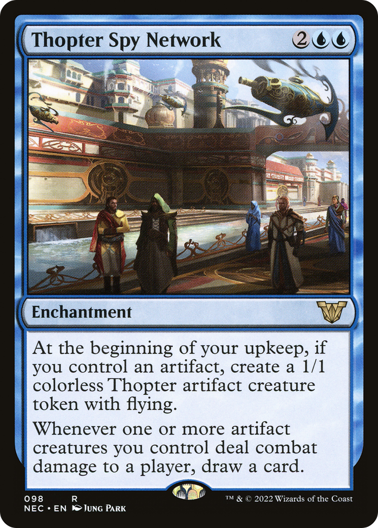 Thopter Spy Network (NEC-098) - Neon Dynasty Commander - Premium MTG Single from Wizards of the Coast - Just $0.26! Shop now at Game Crave Tournament Store