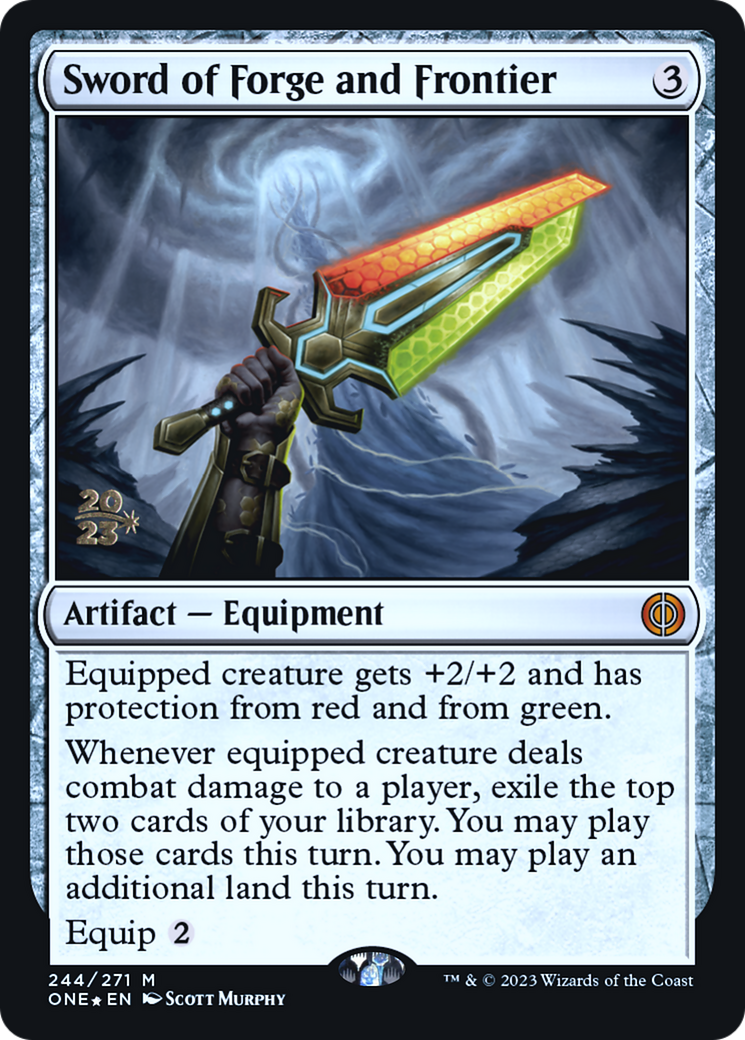 Sword of Forge and Frontier (PONE-244S) - Phyrexia: All Will Be One Promos Foil - Premium MTG Single from Wizards of the Coast - Just $7.80! Shop now at Game Crave Tournament Store
