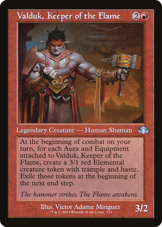Valduk, Keeper of the Flame (DMR-333) - Dominaria Remastered Foil - Premium MTG Single from Wizards of the Coast - Just $0.08! Shop now at Game Crave Tournament Store