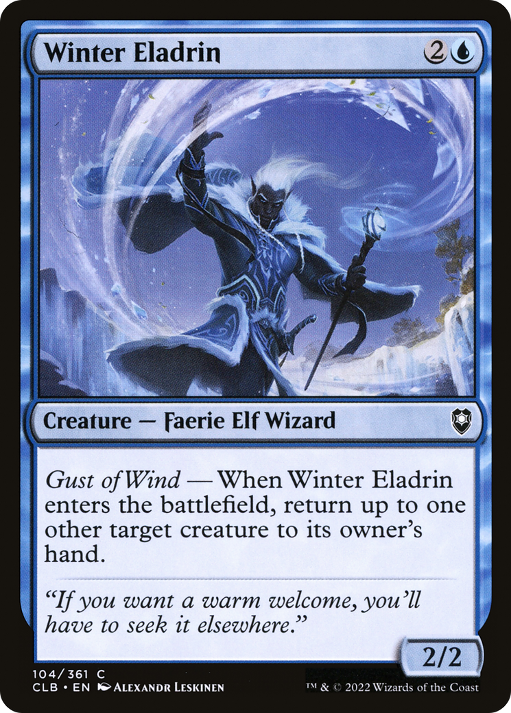 Winter Eladrin (CLB-104) - Commander Legends: Battle for Baldur's Gate Foil - Premium MTG Single from Wizards of the Coast - Just $0.25! Shop now at Game Crave Tournament Store