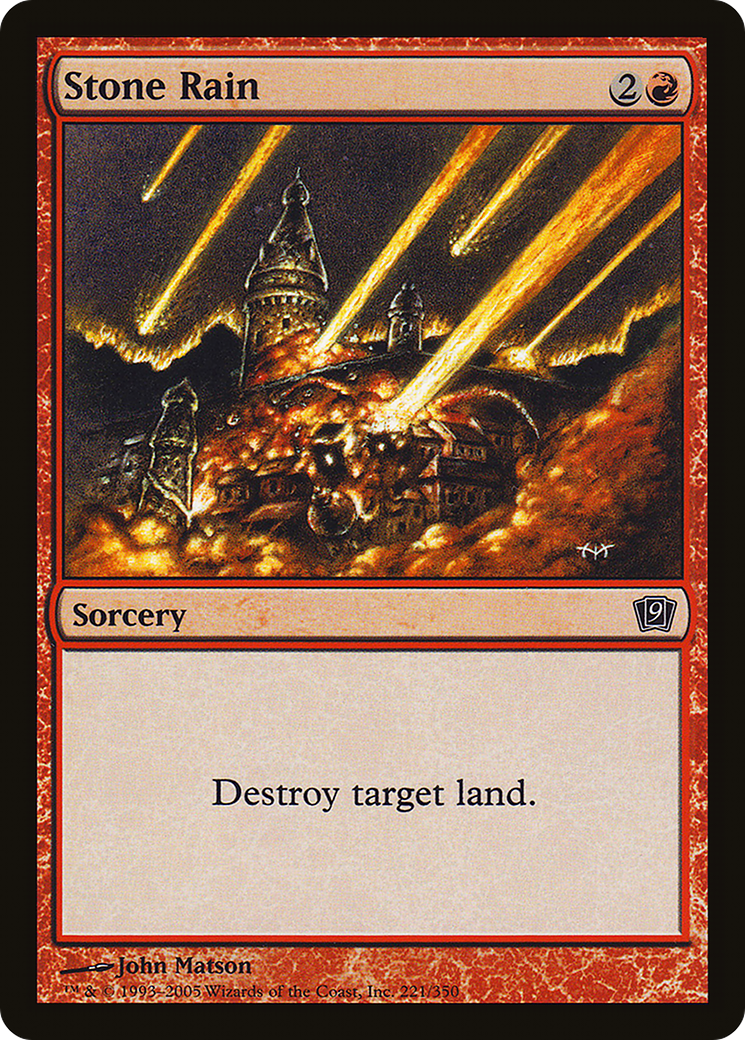 Stone Rain (9ED-221★) - Ninth Edition Foil - Premium MTG Single from Wizards of the Coast - Just $2.43! Shop now at Game Crave Tournament Store