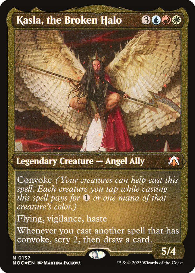 Kasla, the Broken Halo (MOC-137) - March of the Machine Commander Etched Foil - Premium MTG Single from Wizards of the Coast - Just $0.08! Shop now at Game Crave Tournament Store