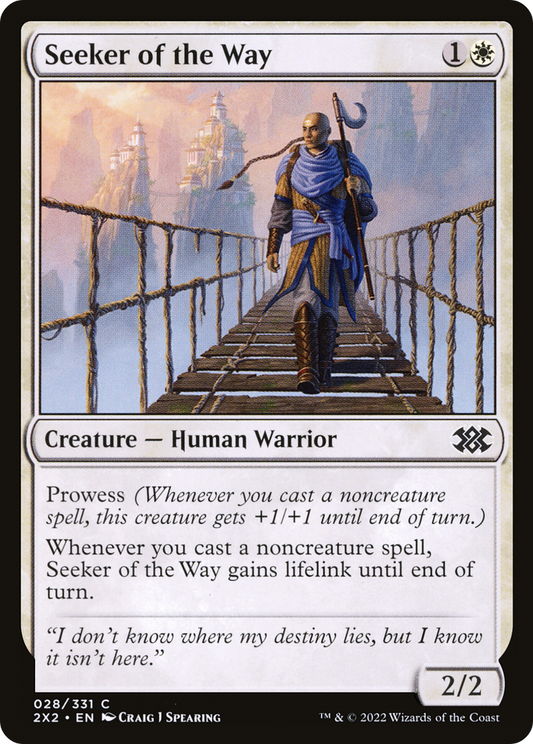 Seeker of the Way (2X2-028) - Double Masters 2022 Foil - Premium MTG Single from Wizards of the Coast - Just $0.08! Shop now at Game Crave Tournament Store