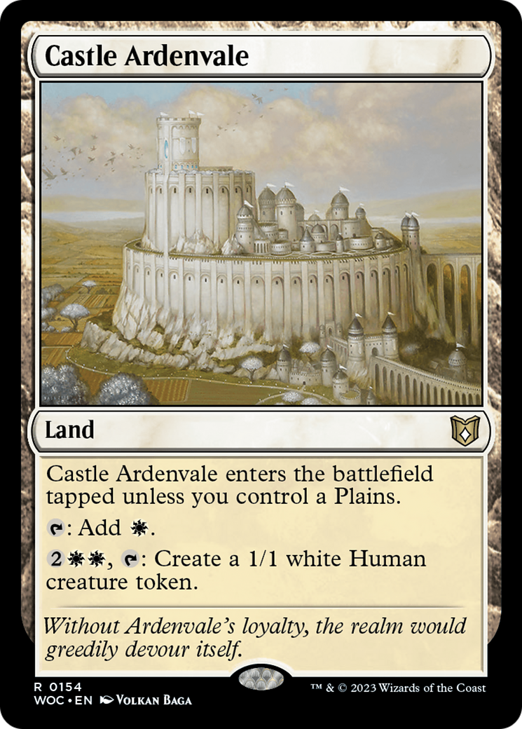 Castle Ardenvale (WOC-154) - Wilds of Eldraine Commander - Premium MTG Single from Wizards of the Coast - Just $0.25! Shop now at Game Crave Tournament Store