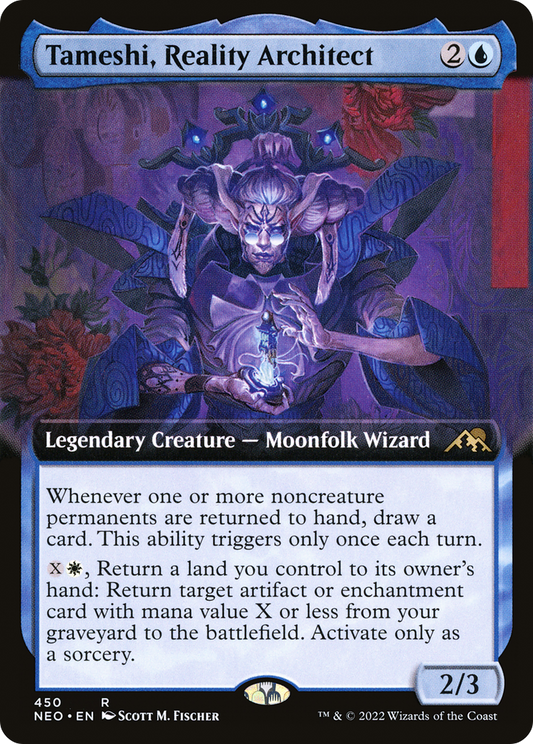 Tameshi, Reality Architect (NEO-450) - Kamigawa: Neon Dynasty: (Extended Art) Foil - Premium MTG Single from Wizards of the Coast - Just $0.13! Shop now at Game Crave Tournament Store