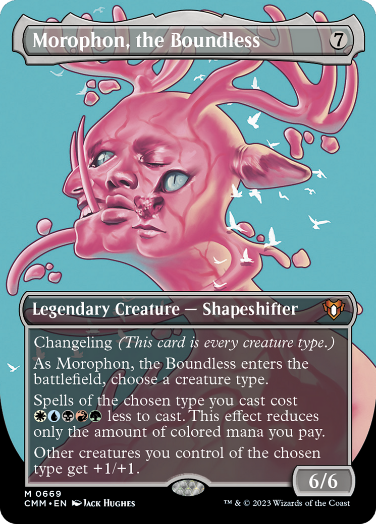 Morophon, the Boundless (CMM-669) - Commander Masters (Borderless) Foil - Premium MTG Single from Wizards of the Coast - Just $7.48! Shop now at Game Crave Tournament Store