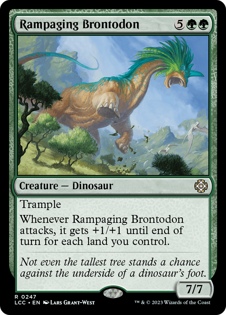 Rampaging Brontodon (LCC-247) - The Lost Caverns of Ixalan Commander - Premium MTG Single from Wizards of the Coast - Just $0.08! Shop now at Game Crave Tournament Store