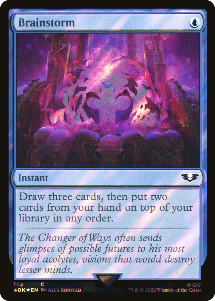Brainstorm (40K-192★) - Warhammer 40,000 Commander Foil - Premium MTG Single from Wizards of the Coast - Just $1.18! Shop now at Game Crave Tournament Store
