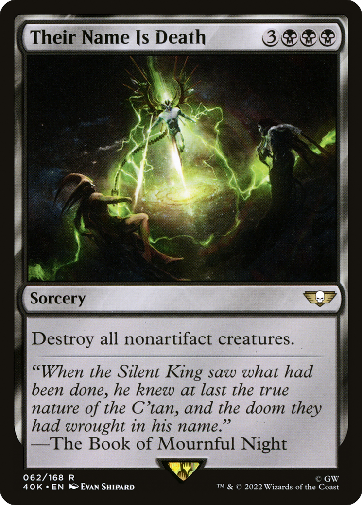 Their Name Is Death (40K-062) - Warhammer 40,000 Commander - Premium MTG Single from Wizards of the Coast - Just $1.43! Shop now at Game Crave Tournament Store