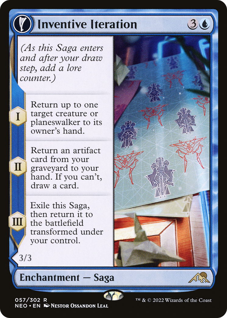 Inventive Iteration // Living Breakthrough (NEO-057) - Kamigawa: Neon Dynasty: (fandfc) Foil - Premium MTG Single from Wizards of the Coast - Just $0.08! Shop now at Game Crave Tournament Store