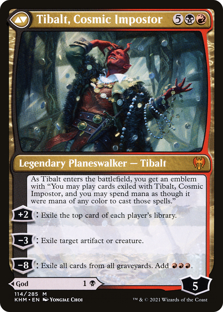 Valki, God of Lies // Tibalt, Cosmic Impostor (KHM-114) - Kaldheim Foil - Premium MTG Single from Wizards of the Coast - Just $2.56! Shop now at Game Crave Tournament Store