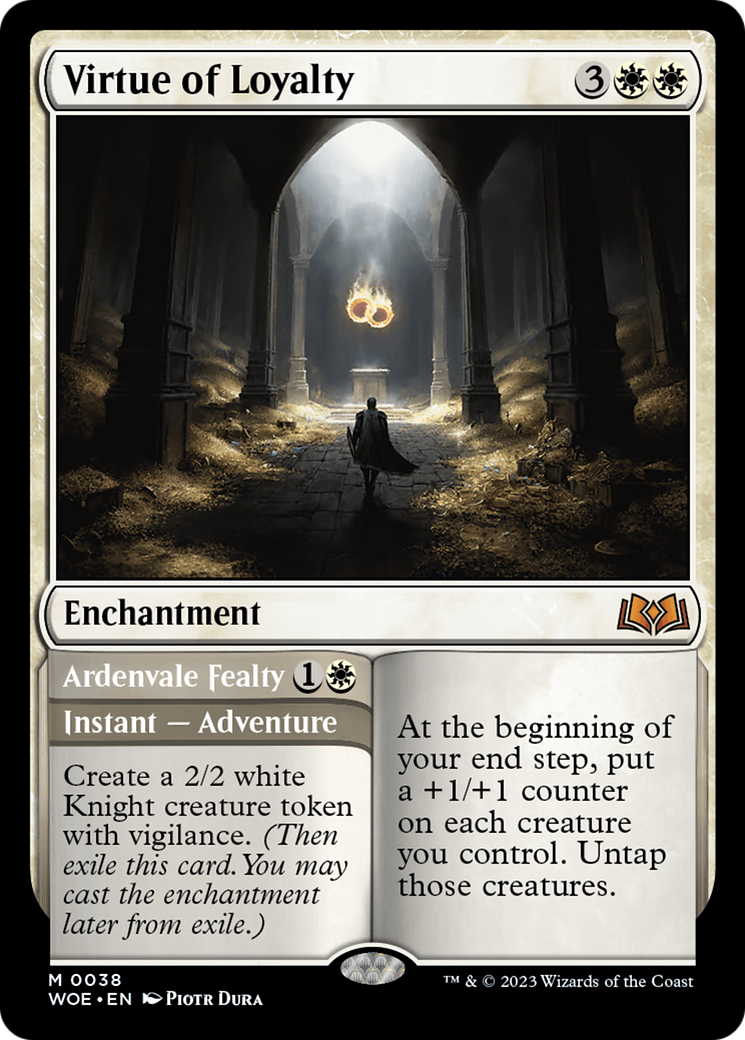 Virtue of Loyalty // Ardenvale Fealty (WOE-038) - Wilds of Eldraine Foil - Premium MTG Single from Wizards of the Coast - Just $1.50! Shop now at Game Crave Tournament Store