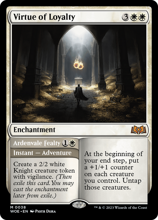 Virtue of Loyalty // Ardenvale Fealty (WOE-038) - Wilds of Eldraine Foil - Premium MTG Single from Wizards of the Coast - Just $1.50! Shop now at Game Crave Tournament Store