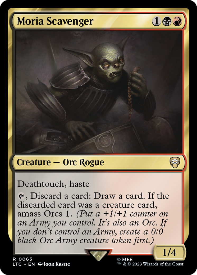 Moria Scavenger (LTC-063) - Tales of Middle-earth Commander - Premium MTG Single from Wizards of the Coast - Just $0.08! Shop now at Game Crave Tournament Store