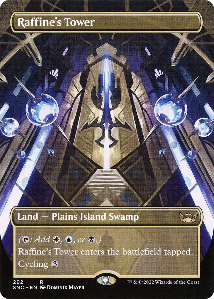 Raffine's Tower (SNC-292) - Streets of New Capenna (Borderless) Foil - Premium MTG Single from Wizards of the Coast - Just $9.90! Shop now at Game Crave Tournament Store