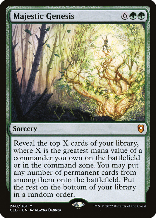 Majestic Genesis (CLB-240) - Commander Legends: Battle for Baldur's Gate - Premium MTG Single from Wizards of the Coast - Just $0.56! Shop now at Game Crave Tournament Store