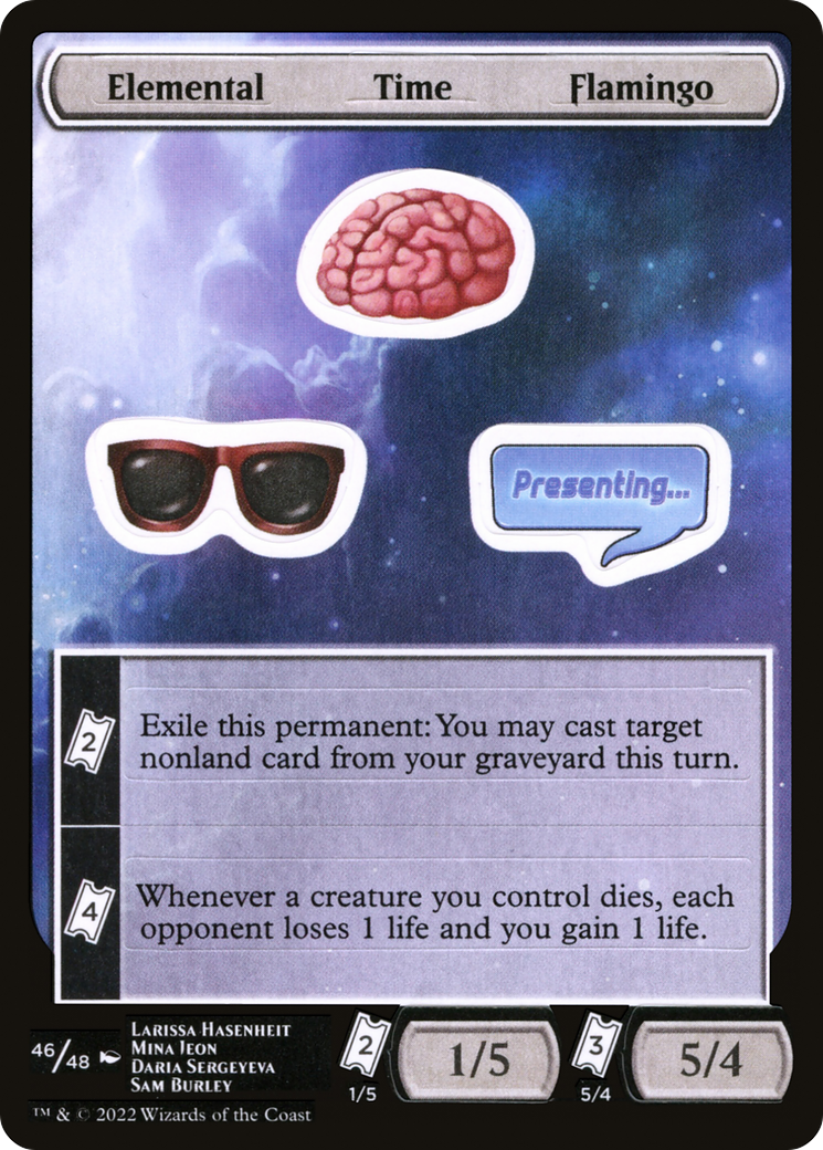 Elemental Time Flamingo (SUNF-046) - Unfinity Sticker Sheets - Premium MTG Single from Wizards of the Coast - Just $0.25! Shop now at Game Crave Tournament Store