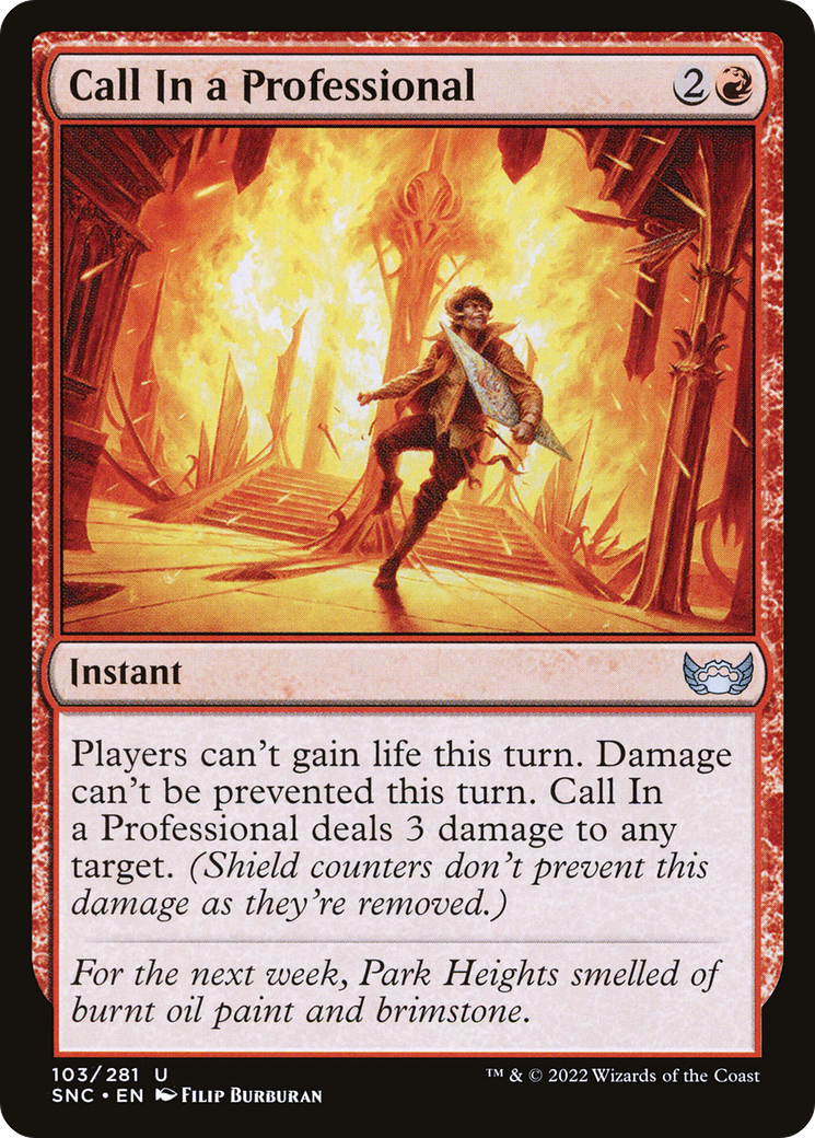 Call In a Professional (SNC-103) - Streets of New Capenna - Premium MTG Single from Wizards of the Coast - Just $0.08! Shop now at Game Crave Tournament Store
