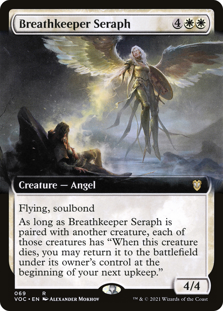 Breathkeeper Seraph (VOC-069) - Crimson Vow Commander: (Extended Art) - Premium MTG Single from Wizards of the Coast - Just $0.52! Shop now at Game Crave Tournament Store