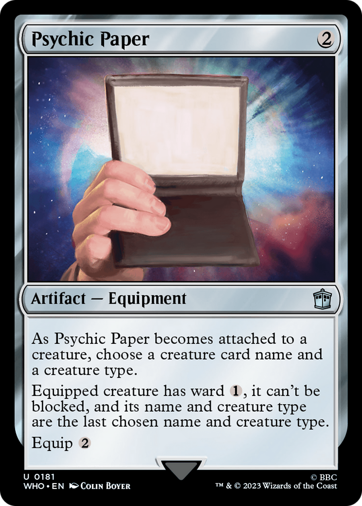 Psychic Paper (WHO-181) - Doctor Who - Premium MTG Single from Wizards of the Coast - Just $0.08! Shop now at Game Crave Tournament Store