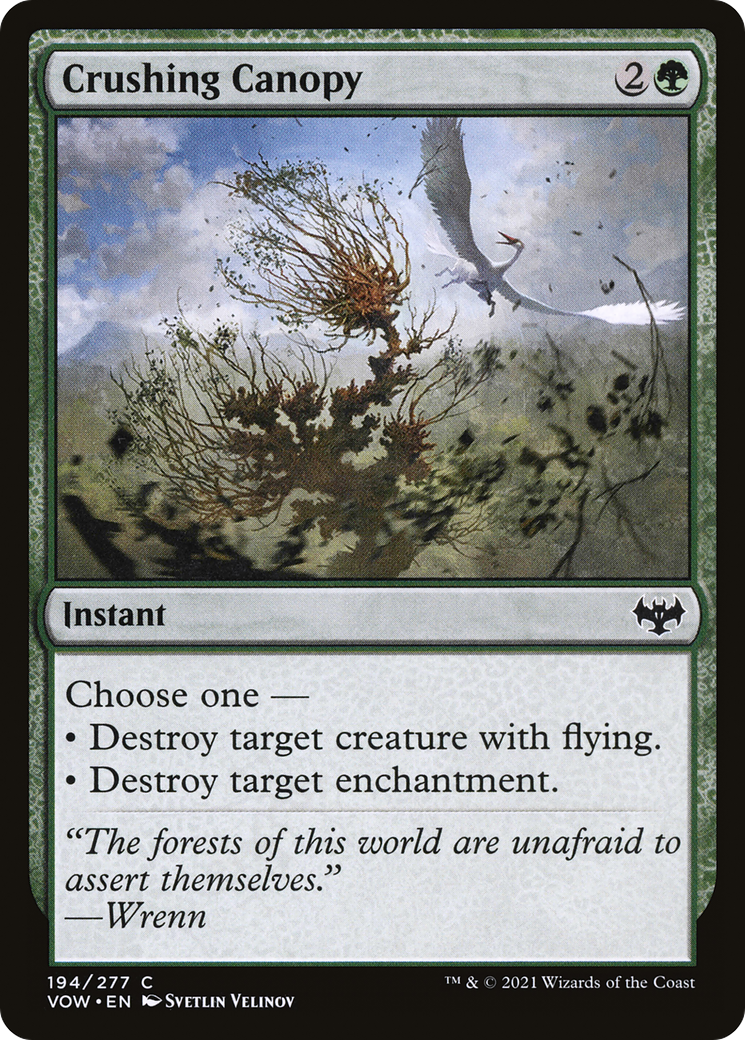 Crushing Canopy (VOW-194) - Innistrad: Crimson Vow - Premium MTG Single from Wizards of the Coast - Just $0.25! Shop now at Game Crave Tournament Store